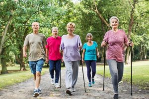 Exercise can help with social isolation of seniors